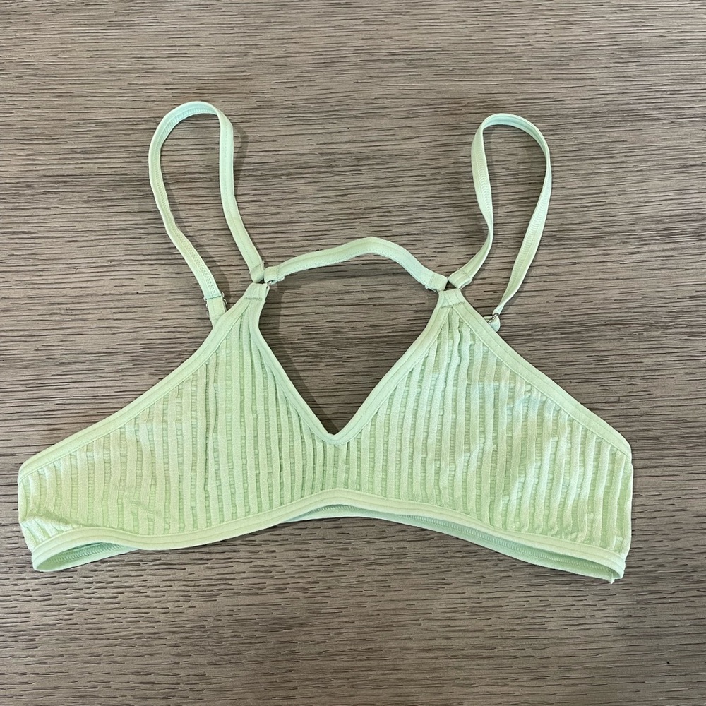Urban Outfitters Mint Green Striped Bralette